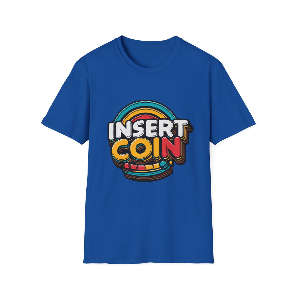🕹️ Inset Coin for Extra Life Graphic T-Shirt, Unisex, Colors ⚫🔵🔴🟡⚪