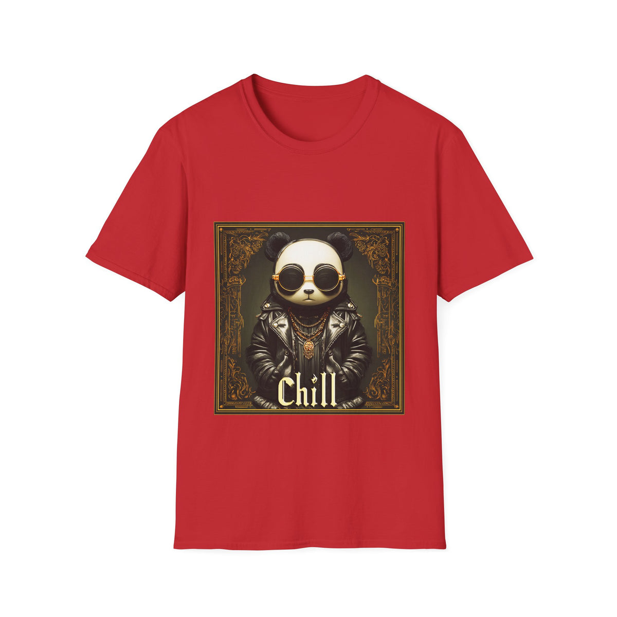 🐼 Chilling Panda T-Shirt – Relaxed Panda Graphic Tee, Unisex, Colors ⚫🔵🔴🟡⚪