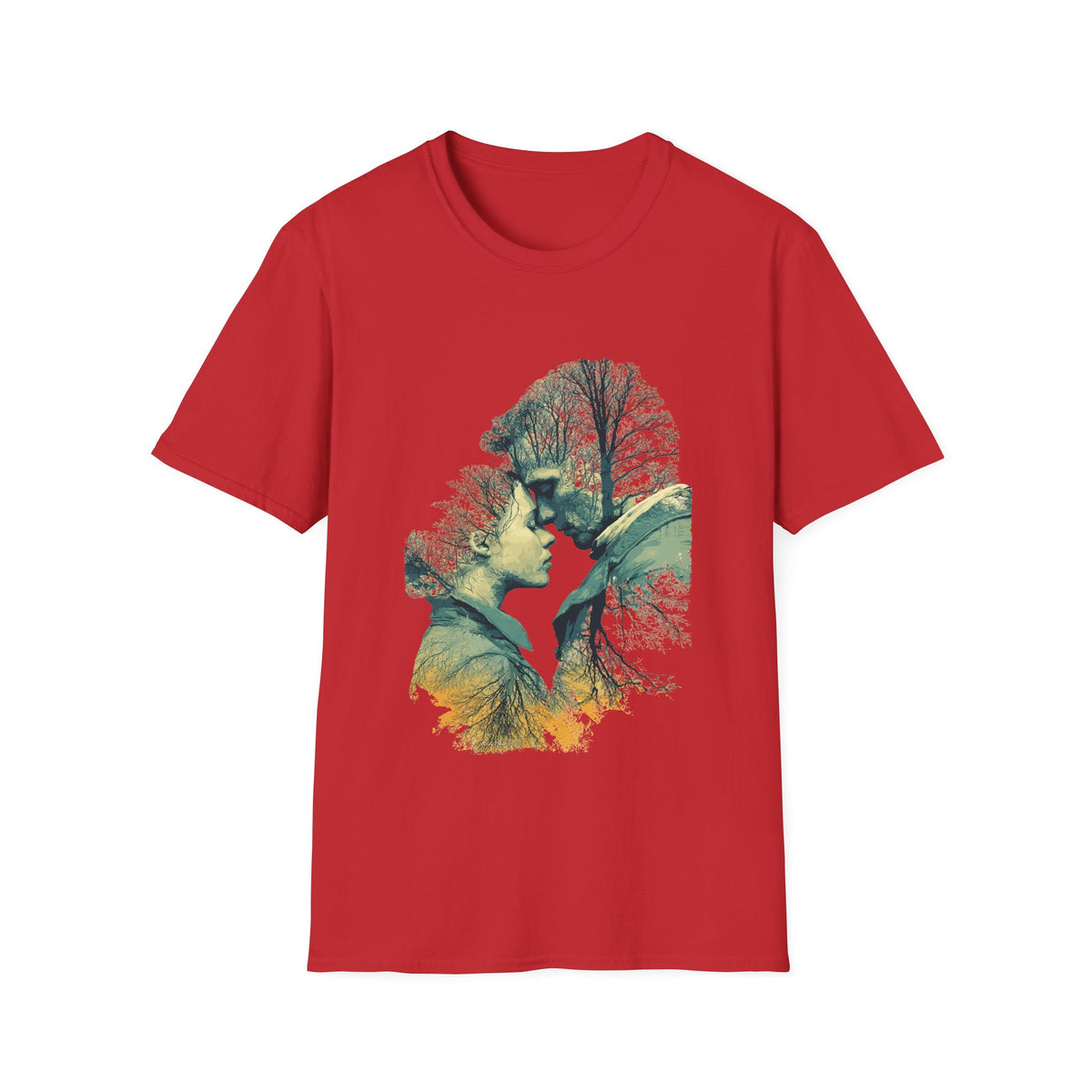 ❤️ Autumn Love T-Shirt | Cozy Fall Romance Graphic Tee, Unisex, Colors ⚫🔵🔴🟠🟡⚪