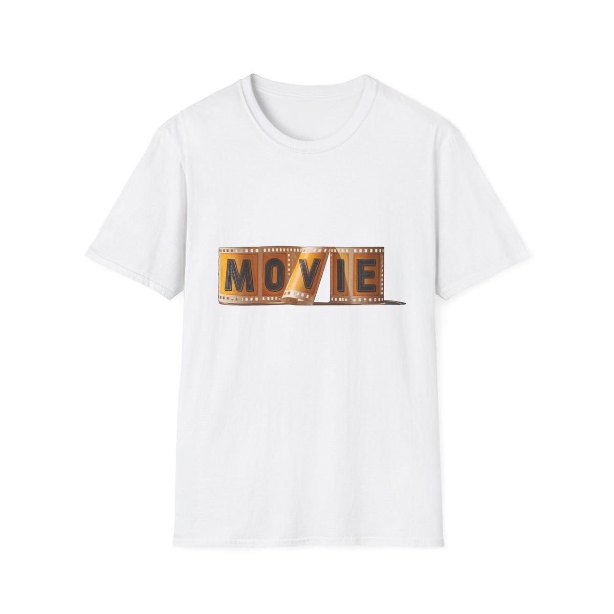 🎞️ MOVIE Film Reel T-Shirt – Vintage Cinema Lover, Unisex, Colors ⚫🔵🔴🟡⚪
