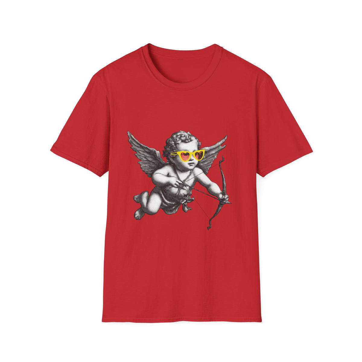 👼 Cute Cupid Angel T-Shirt, Unisex, Colors ⚫🔵🔴🟠🟡⚪