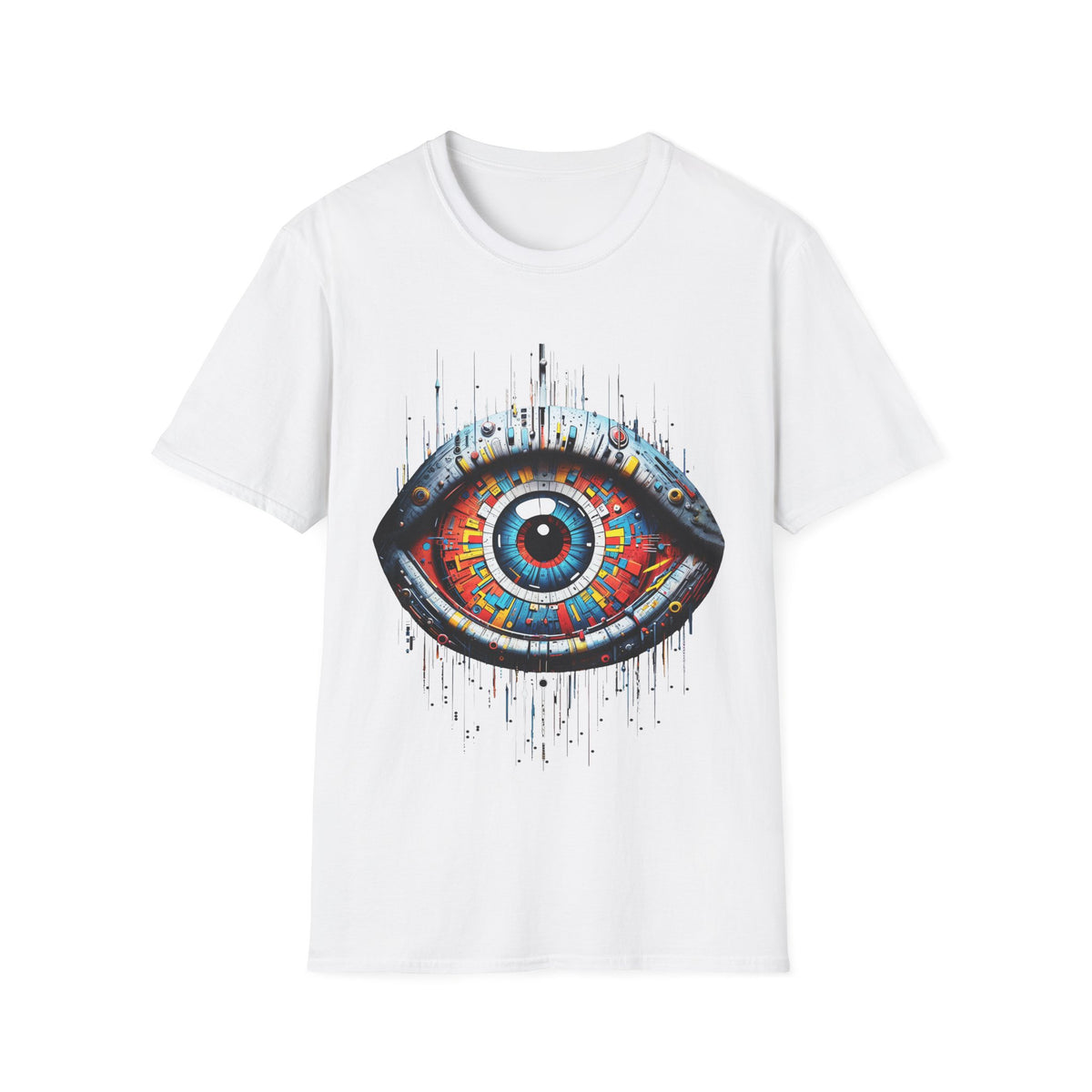 👁️‍🗨️ Futuristic Vision T-Shirt, Unisex, Colors ⚫🔵🔴🟡⚪