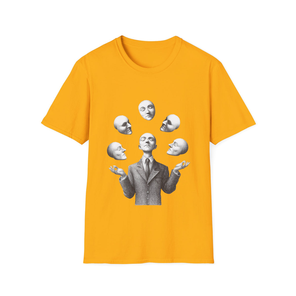 🤹 Juggling Myself – Surreal Juggler T-Shirt, Unique artwork tee, Unisex, Colors ⚫🔵🔴🟡⚪