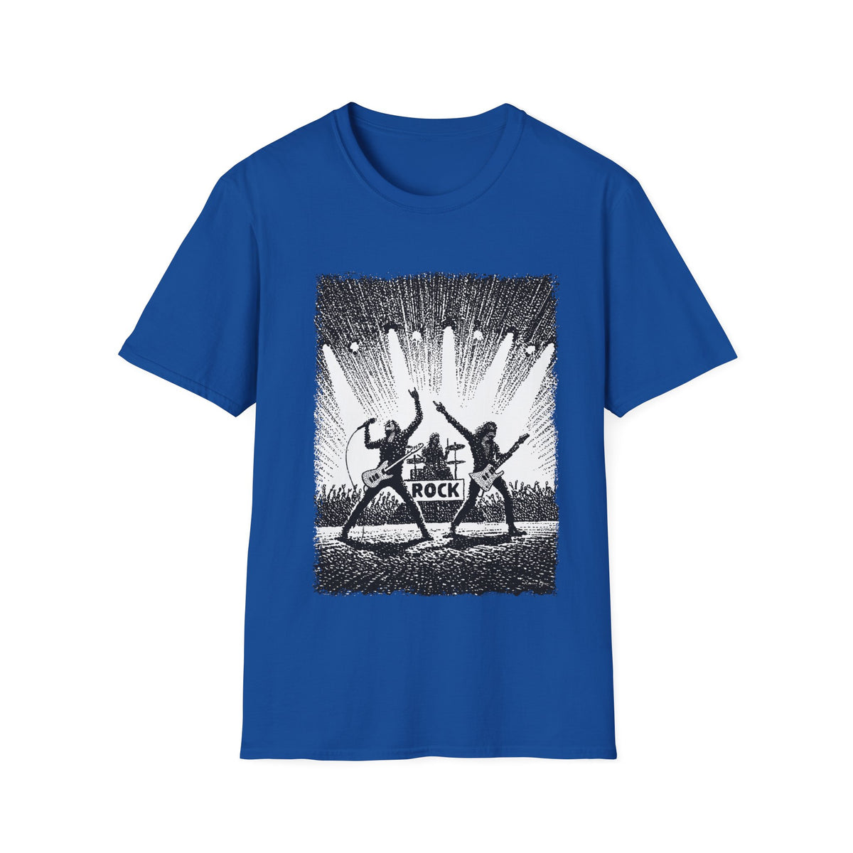 🤘 Rocking on Stage T-Shirt, Unisex, Colors ⚫🔵🔴🟡⚪