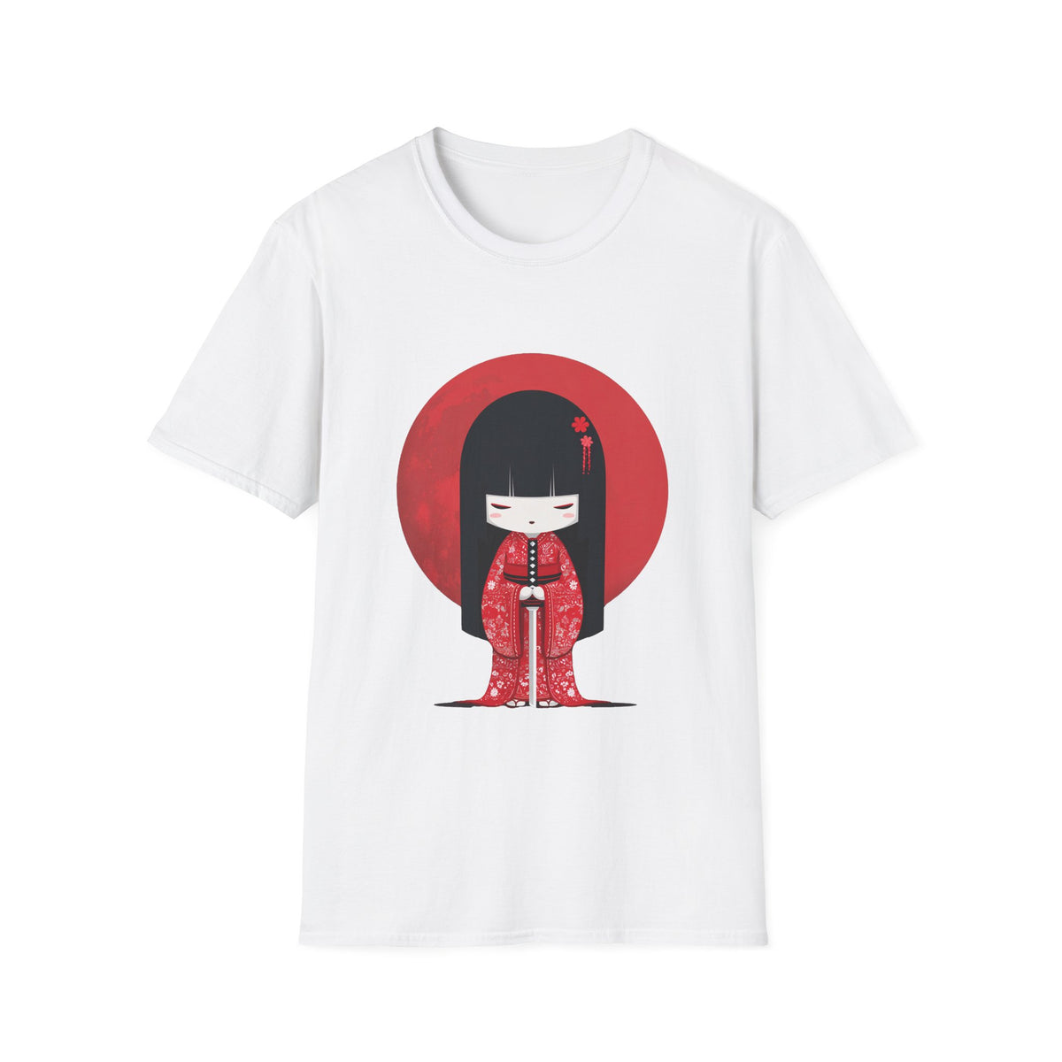 🗡️ Cute Katana Warrior Anime Character T-Shirt, Unisex, Colors ⚫🔵🟠🟡⚪