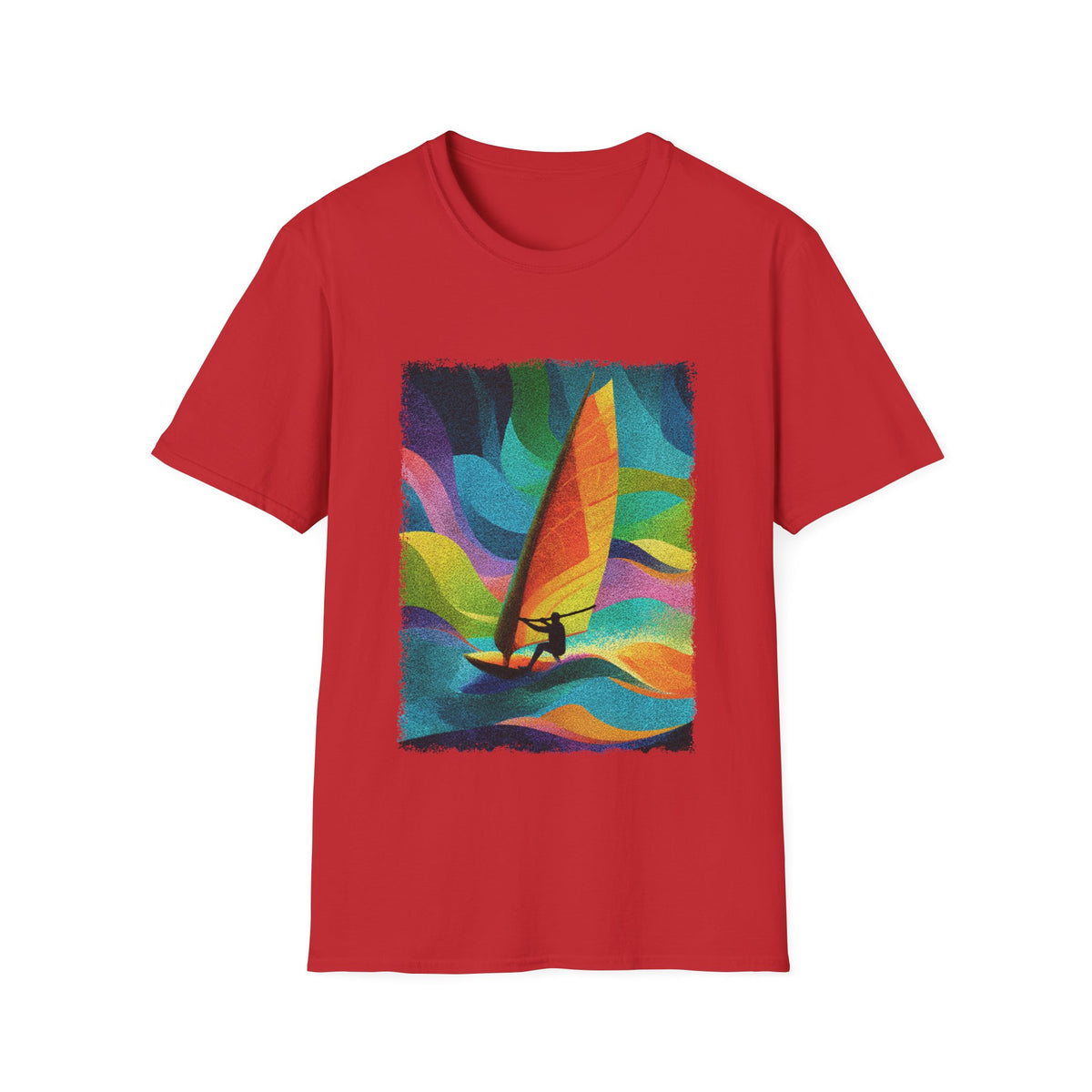 🏄 Ride the Wind – Windsurfing Adventure Sports T-Shirt, Unisex, Colors ⚫🔵🔴🟠🟡⚪