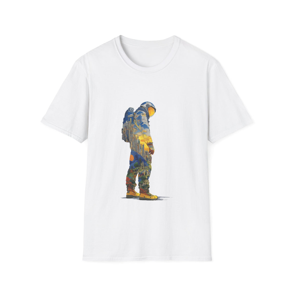 👨‍🚀 Astronaut Space Explorer T-Shirt | Cosmic Adventure Graphic Tee, Unisex, Colors ⚫🔵🔴🟡⚪