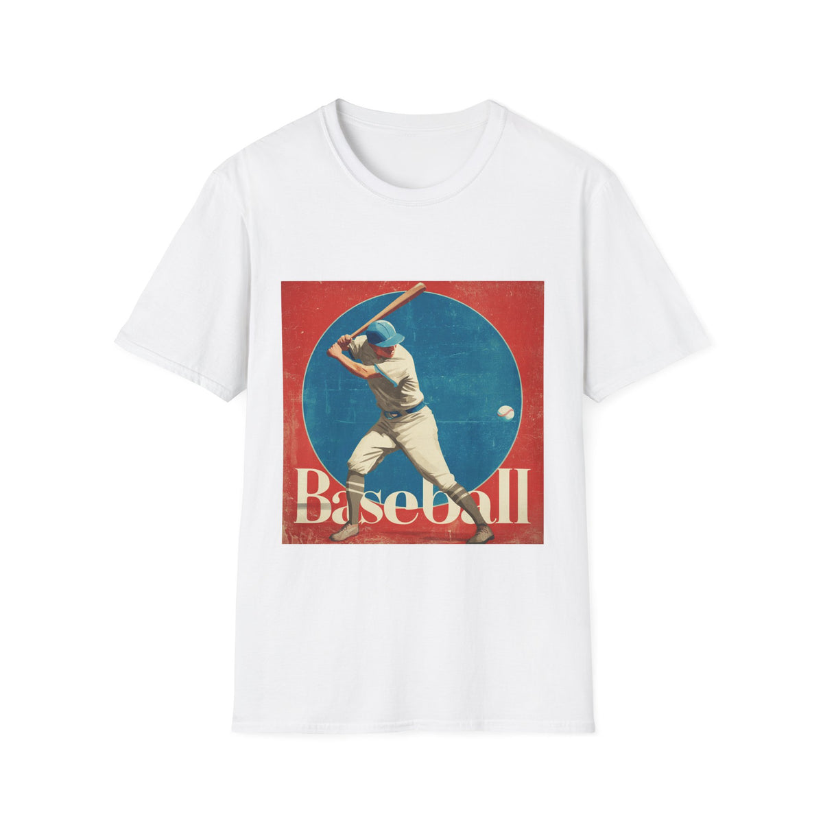⚾ Vintage Baseball Player | Old School Baseball Fan Gift, Sports T-Shirt, Unisex, Colors ⚫🔵🔴🟠🟡⚪