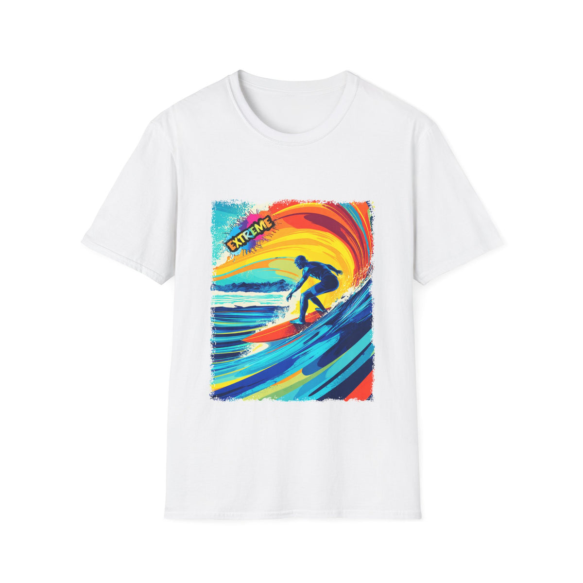 🏄  Surf Extreme Style – Ride the Wave, Sports T-Shirt, Unisex, Colors ⚫🔵🔴🟡⚪