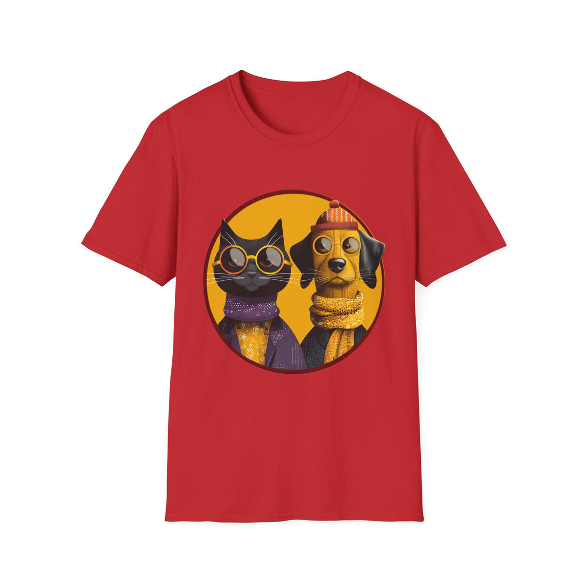 ❤️ Purrfect Match, Ruff Around the Edges T-Shirt, Unisex, Colors ⚫🔵🔴🟡⚪