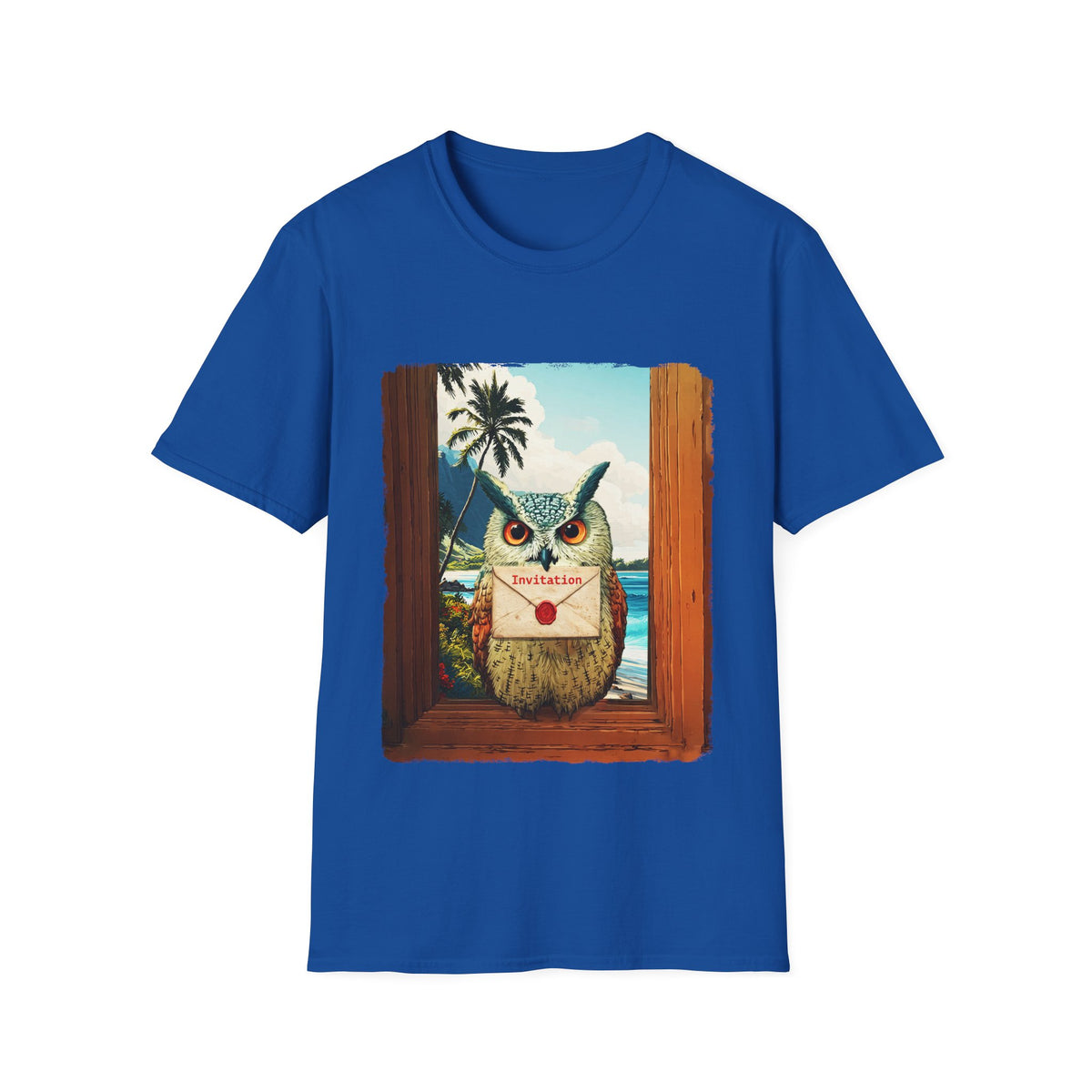 🦉 Owl Invitation Letter T-Shirt, Unisex, Colors ⚫🔵🔴🟡⚪