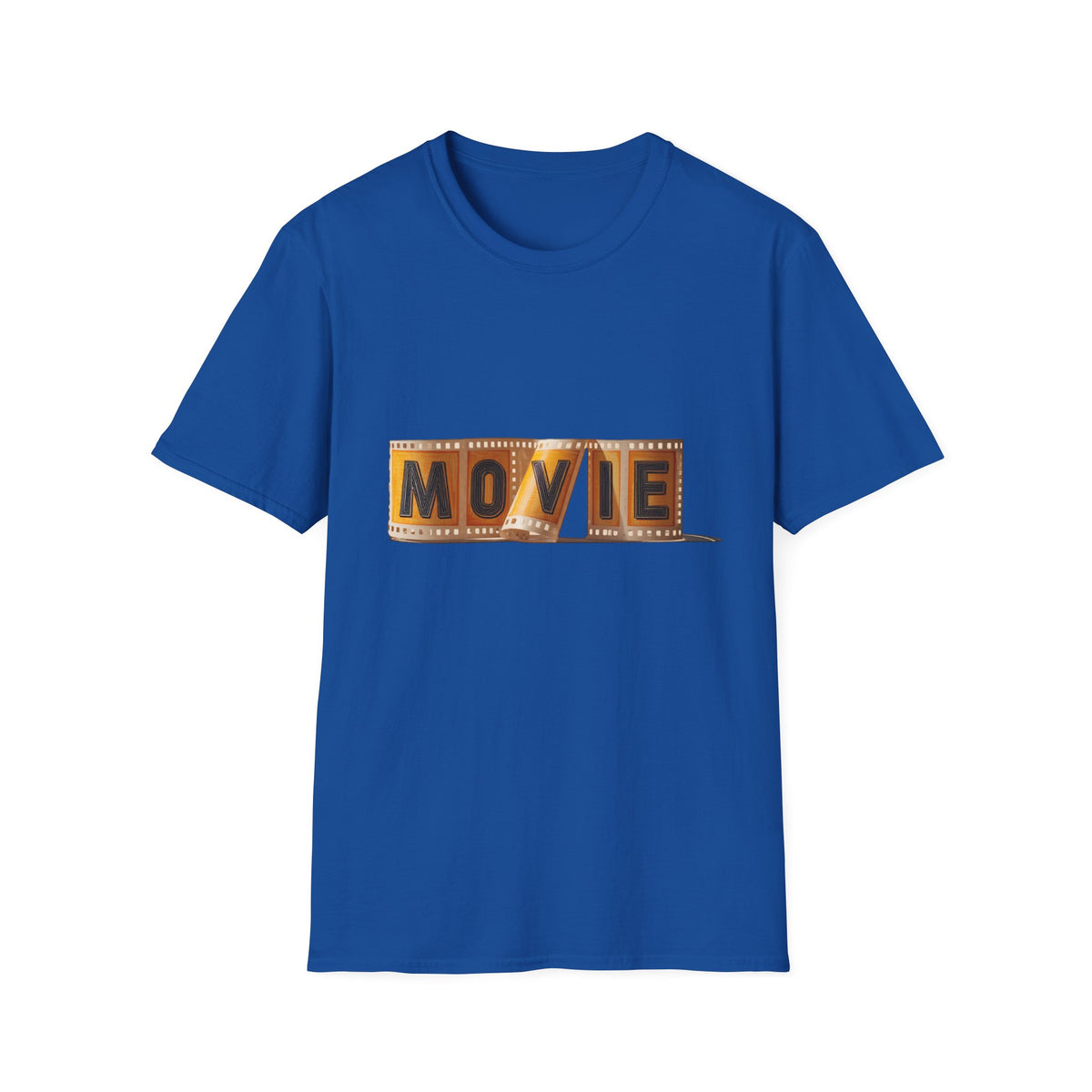 🎞️ MOVIE Film Reel T-Shirt – Vintage Cinema Lover, Unisex, Colors ⚫🔵🔴🟡⚪