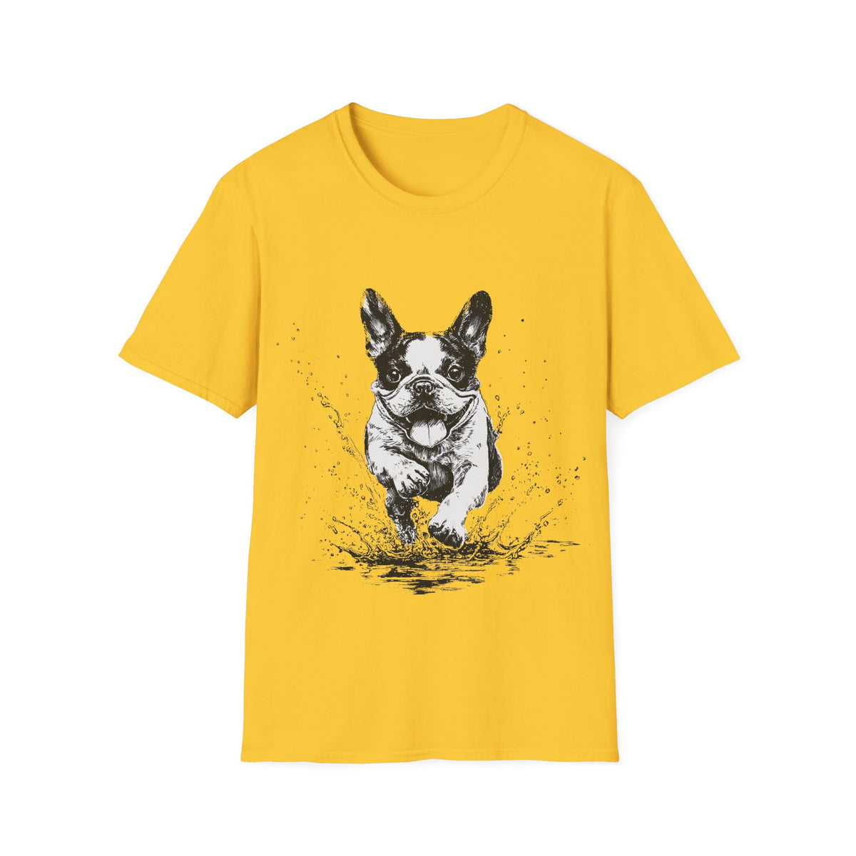 🐶 Happy Dog T-Shirt, Unisex, Colors ⚫🟡⚪