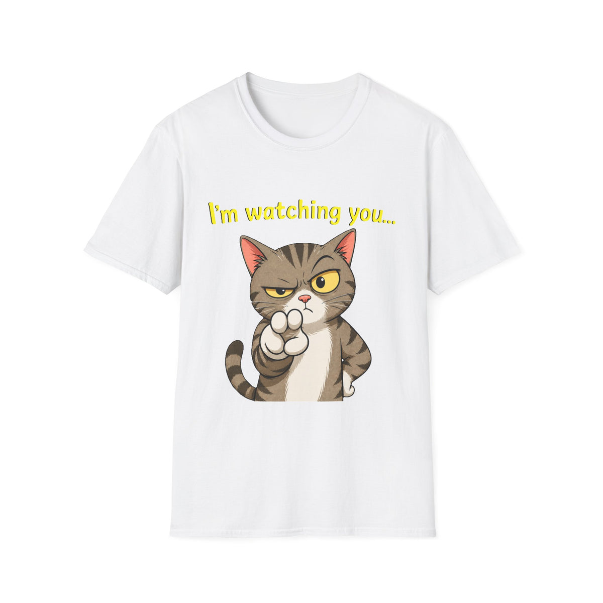👀 Funny T-Shirt - I’m Watching You, Unisex, Colors ⚫🔵🔴🟠🟡⚪