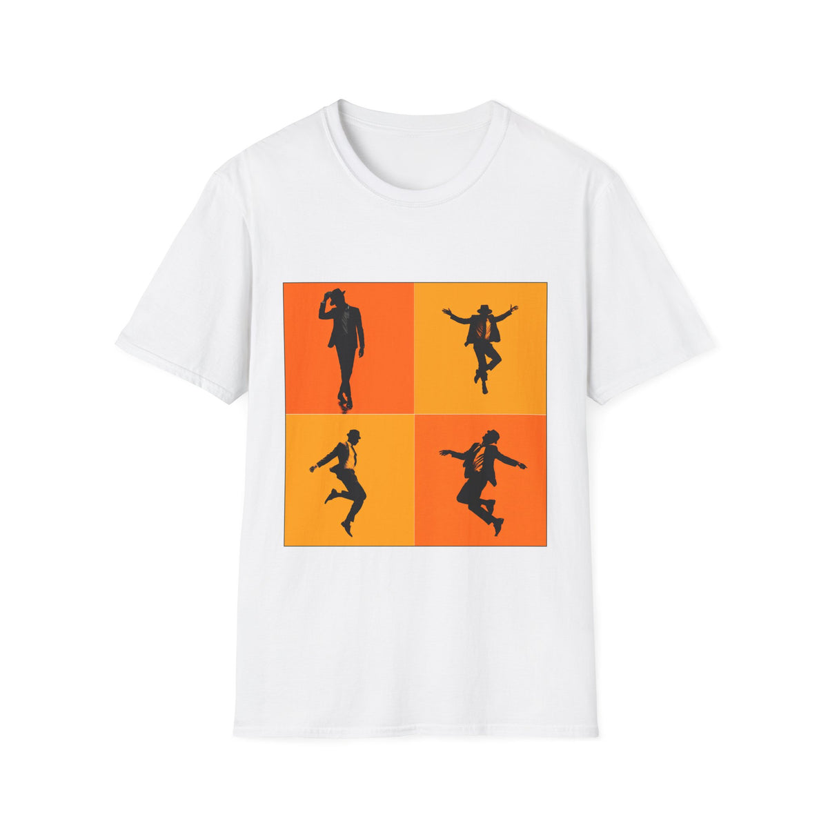 🕺 Graceful Dance Silhouette Graphic T-Shirt, Unisex, Colors ⚫🔵🔴🟠🟡⚪