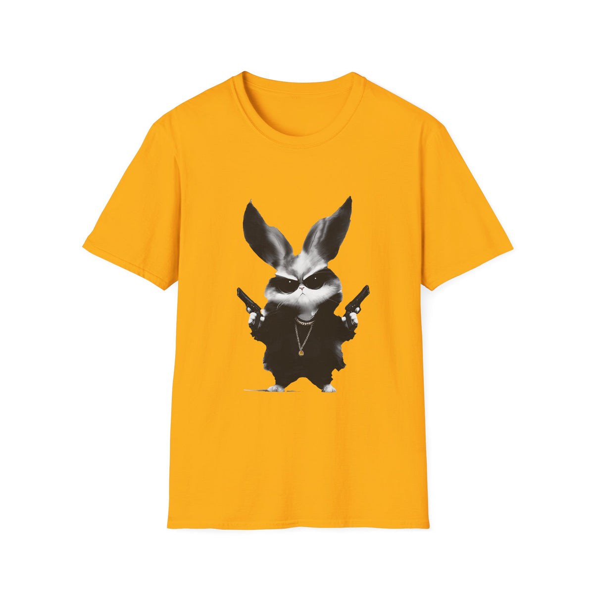 🐰 Funny T-Shirt - Small Bunny, Big Attitude, Unisex, Colors ⚫🔵🔴🟠🟡⚪