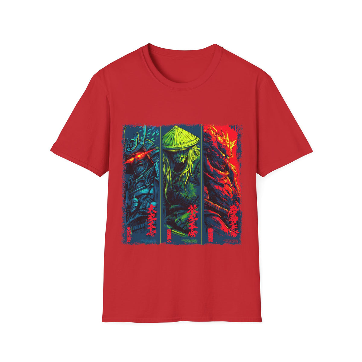 🐱‍👤 The Fighters – Bold Warrior Combat T-Shirt, Unisex, Colors ⚫🔵🔴🟠🟡⚪