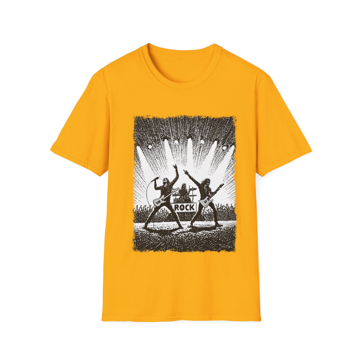 🤘 Rocking on Stage T-Shirt, Unisex, Colors ⚫🔵🔴🟡⚪