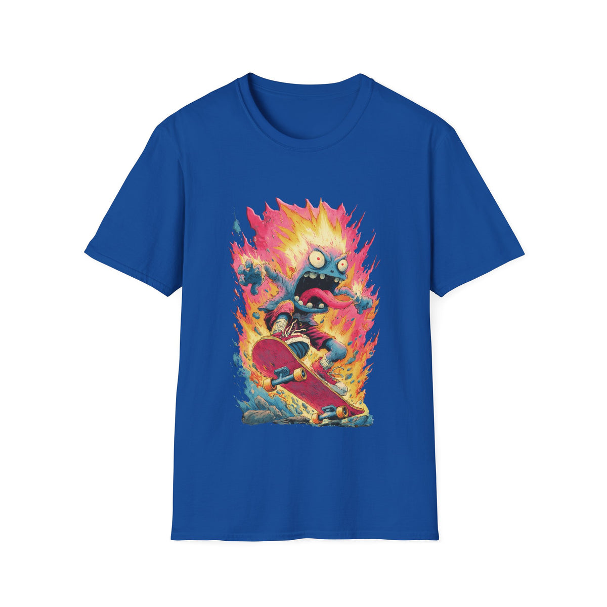 🛹 Ride Wild Skateboarding, Sports T-Shirt, Unisex, Colors ⚫🔵🔴🟡⚪