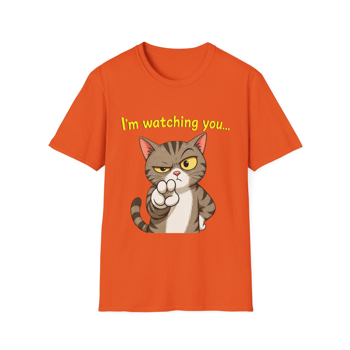 👀 Funny T-Shirt - I’m Watching You, Unisex, Colors ⚫🔵🔴🟠🟡⚪