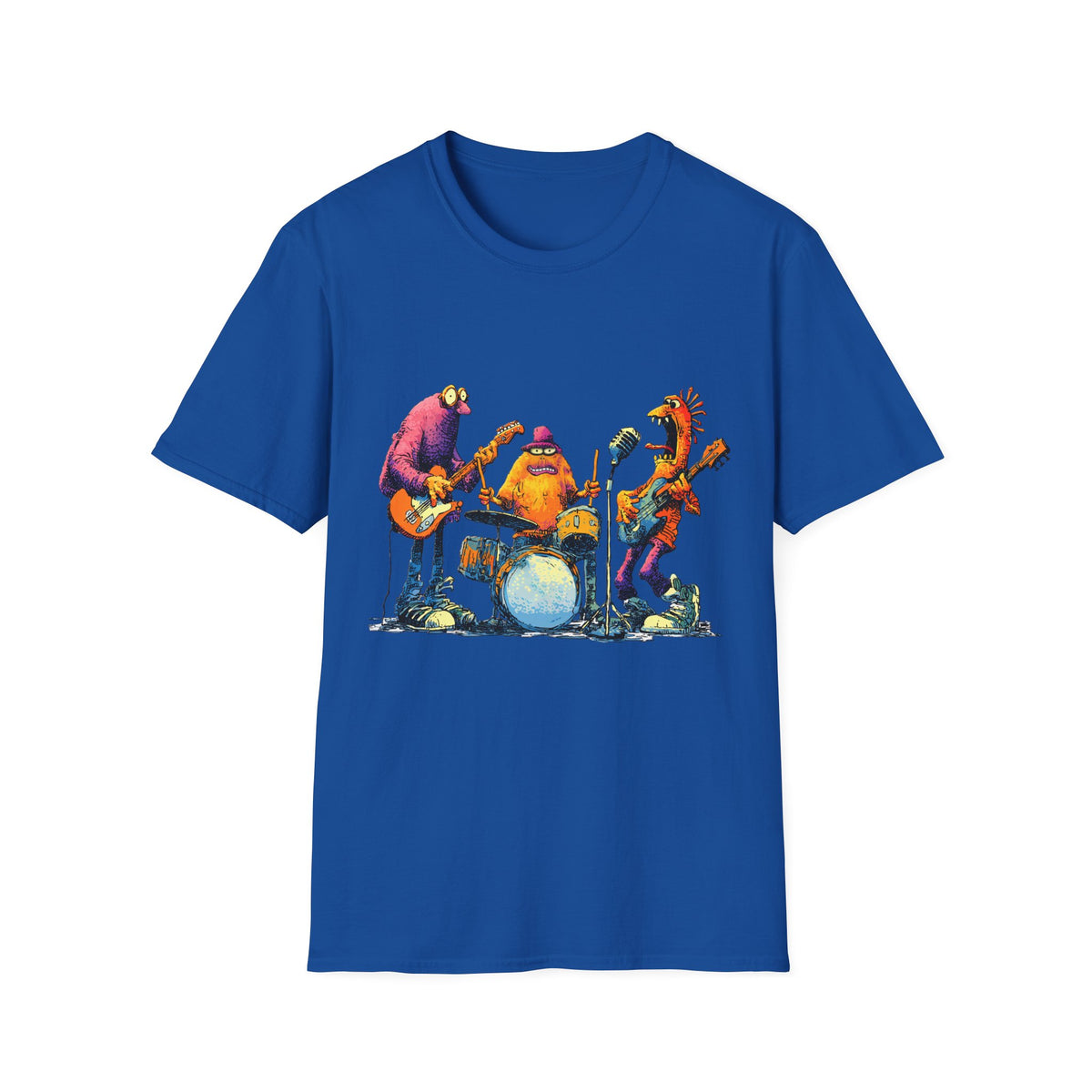 🤘 Funny Rock Band T-Shirt, Unisex, Colors ⚫🔵🔴🟡⚪