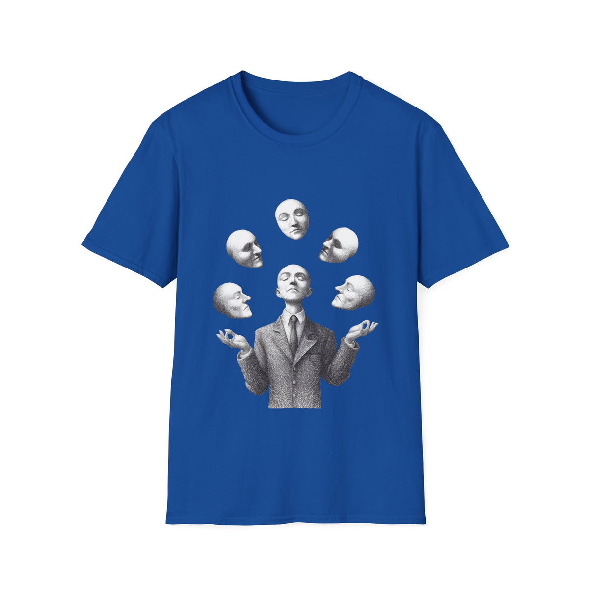 🤹 Juggling Myself – Surreal Juggler T-Shirt, Unique artwork tee, Unisex, Colors ⚫🔵🔴🟡⚪