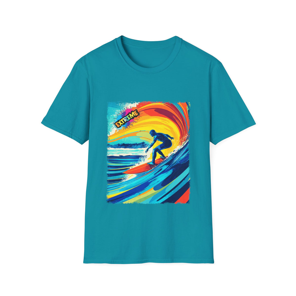 🏄  Surf Extreme Style – Ride the Wave, Sports T-Shirt, Unisex, Colors ⚫🔵🔴🟡⚪