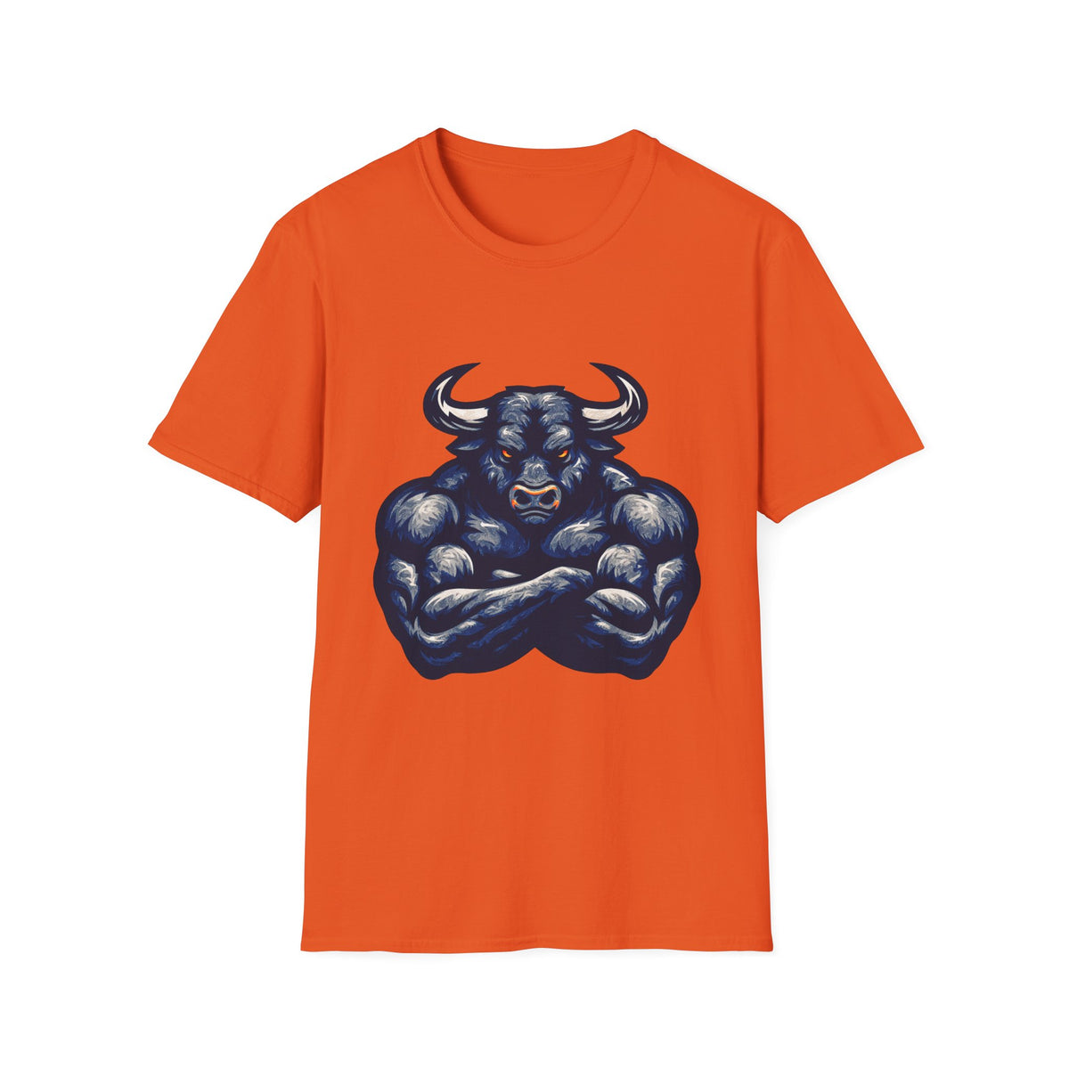 🐃 Built Different T-Shirt: The Bull Has Entered the Gym, Unisex, Colors ⚫🔵🔴🟠🟡⚪