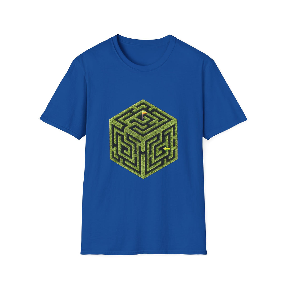 🧩  Maze Puzzle T-Shirt – Solve It Graphic Tee, Unisex, Colors ⚫🔵🔴🟡⚪