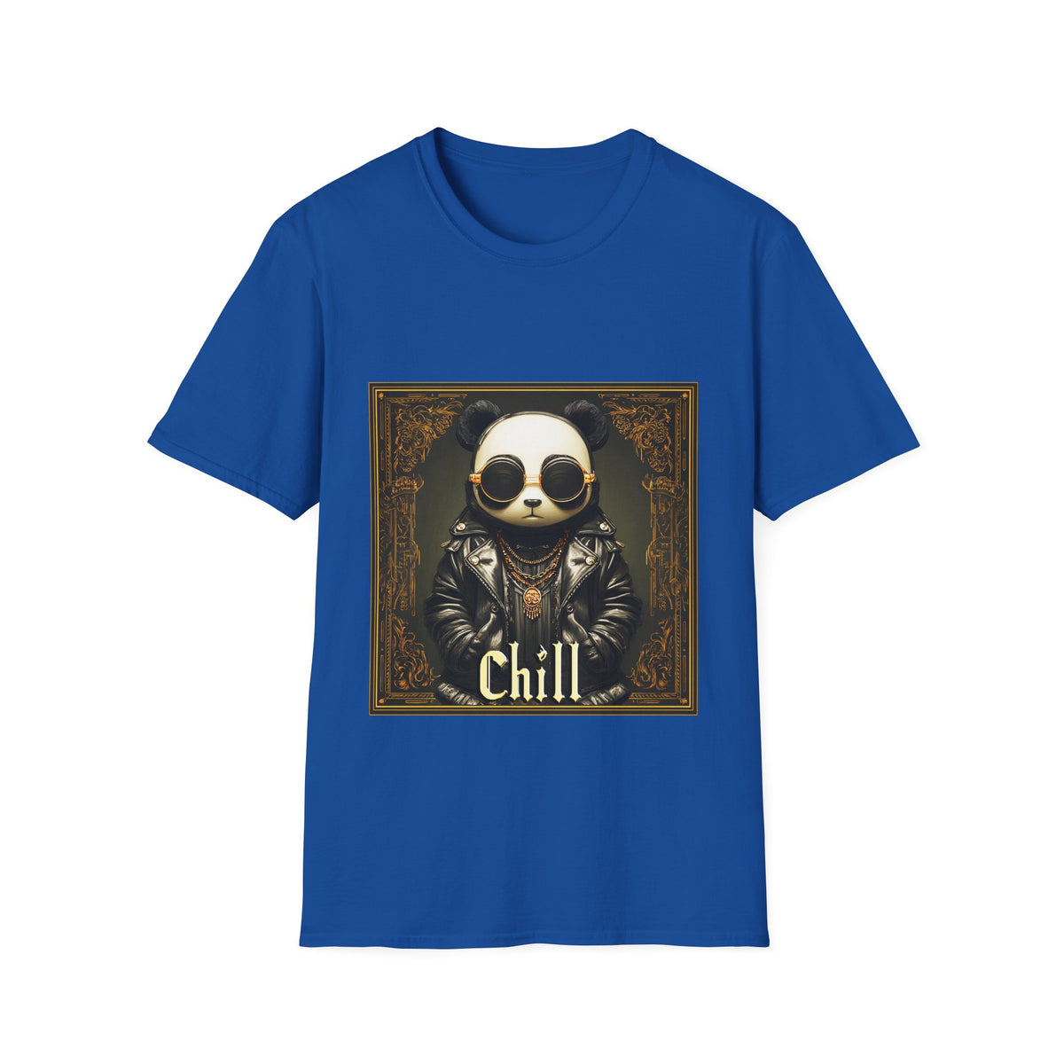 🐼 Chilling Panda T-Shirt – Relaxed Panda Graphic Tee, Unisex, Colors ⚫🔵🔴🟡⚪