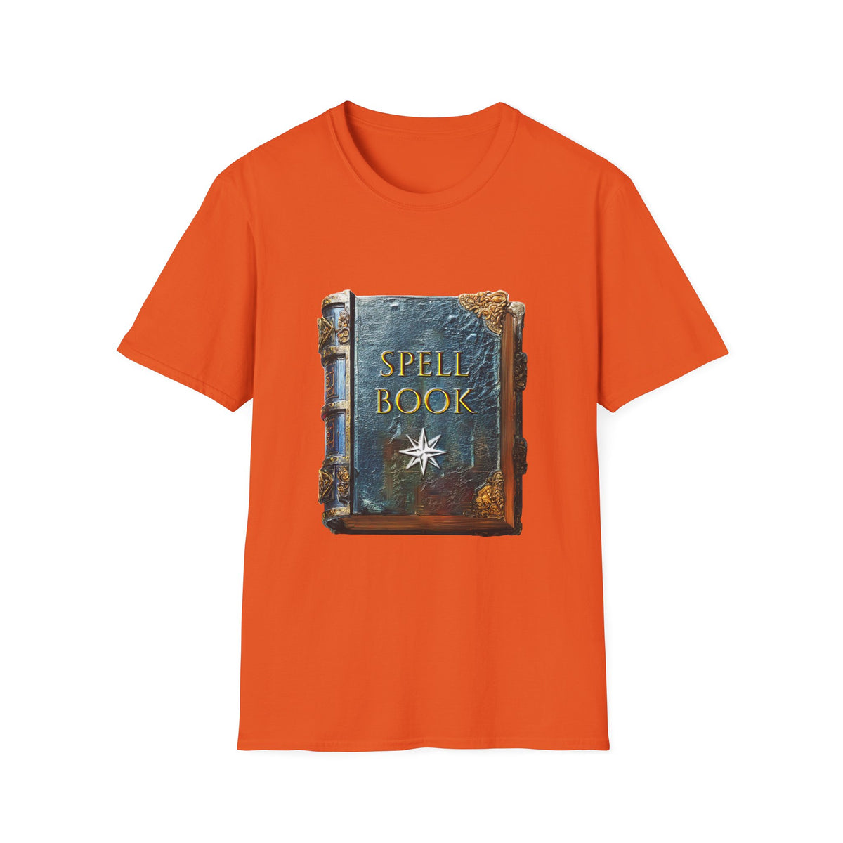 🔮 Mystical Spell Book T-Shirt – Vintage Magic Grimoire Graphic Tee, Unisex, Colors ⚫🔵🔴🟢🟠🟡⚪