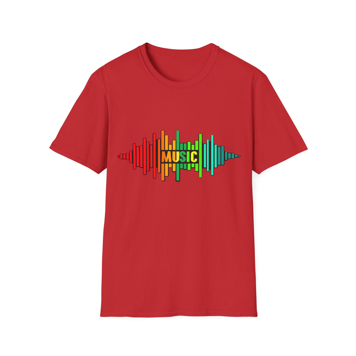 🎵 Music Equalizer T-Shirt, Unisex, Colors ⚫🔵🔴🟡⚪