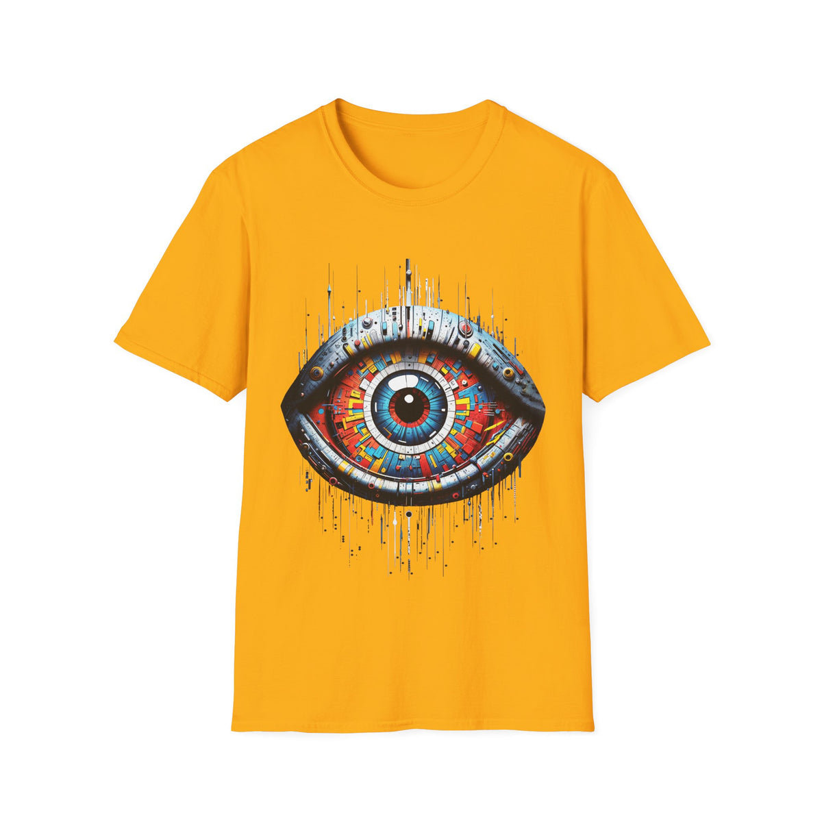 👁️‍🗨️ Futuristic Vision T-Shirt, Unisex, Colors ⚫🔵🔴🟡⚪
