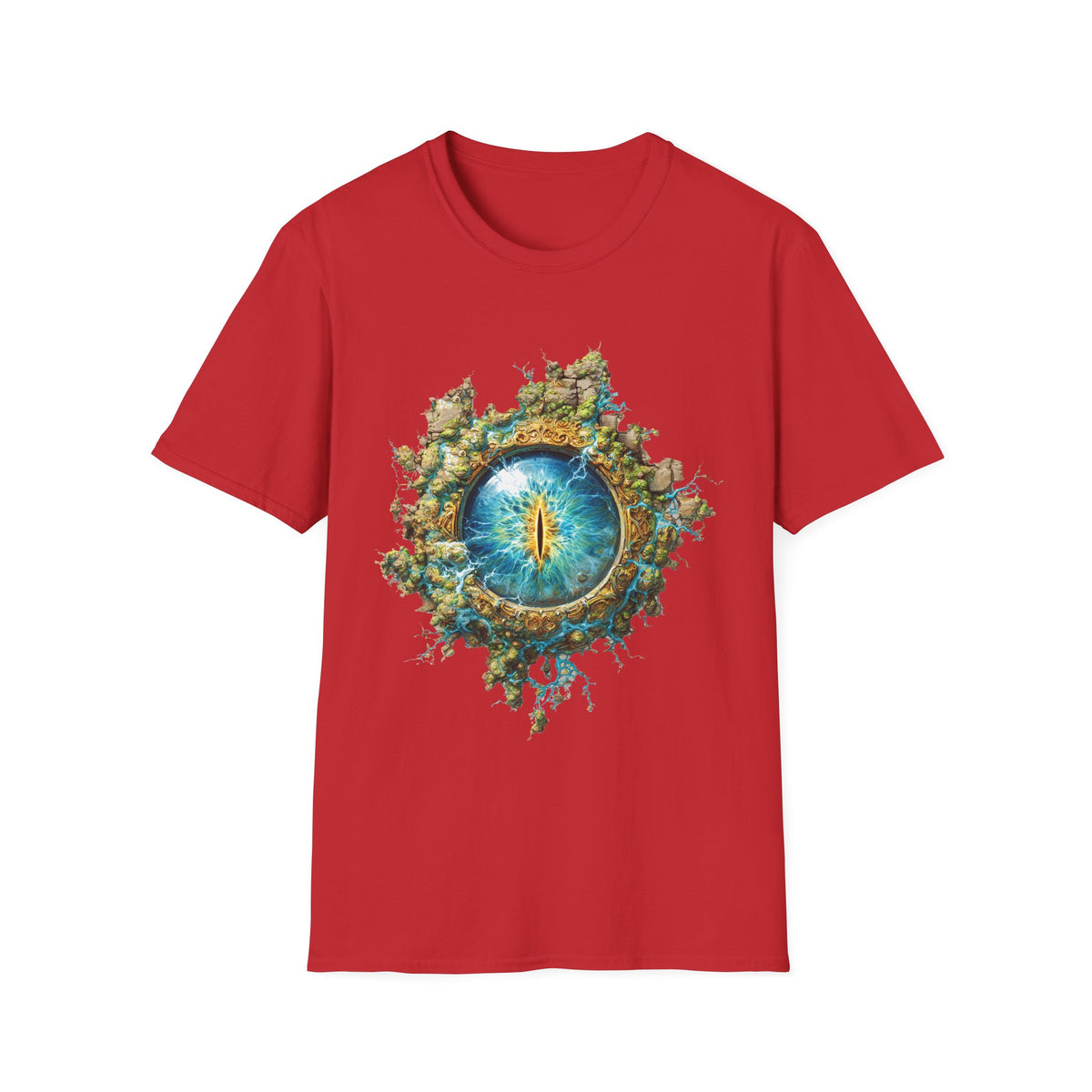 👁️ Mystical All-Seeing Eye T-Shirt – Cosmic Spiritual Vision, Unisex, Colors ⚫🔵🔴🟡⚪
