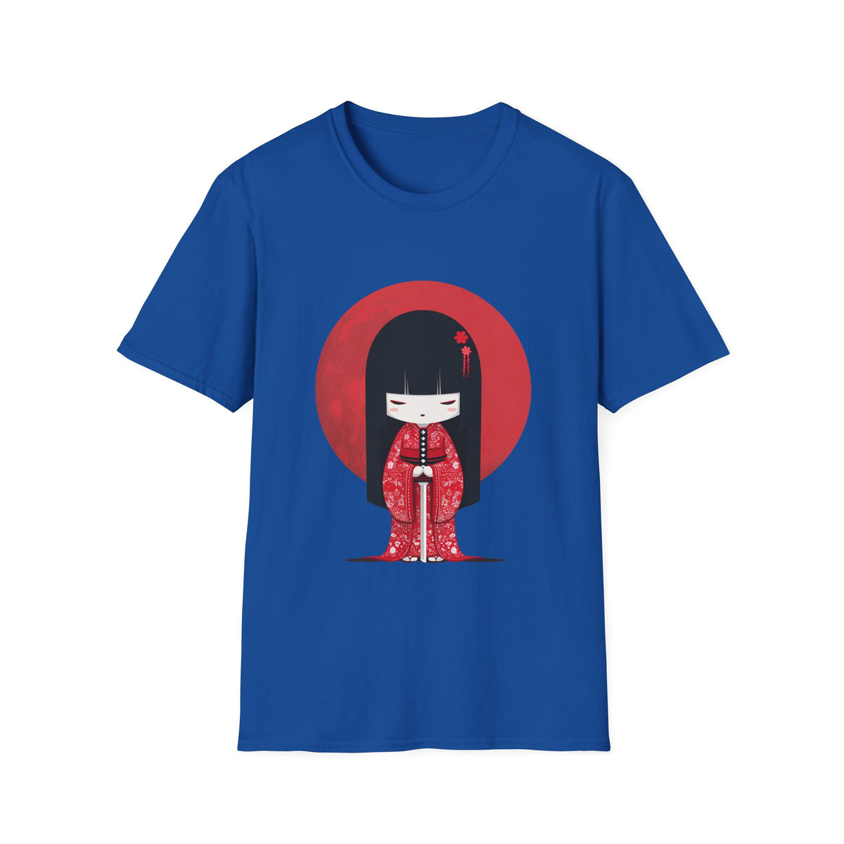 🗡️ Cute Katana Warrior Anime Character T-Shirt, Unisex, Colors ⚫🔵🟠🟡⚪