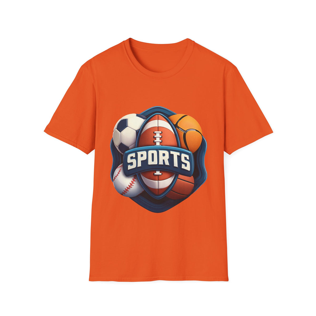 🏈 Performance Sports T-Shirt – Athletic Fit Training, Unisex, Colors ⚫🔵🔴🟠🟡⚪
