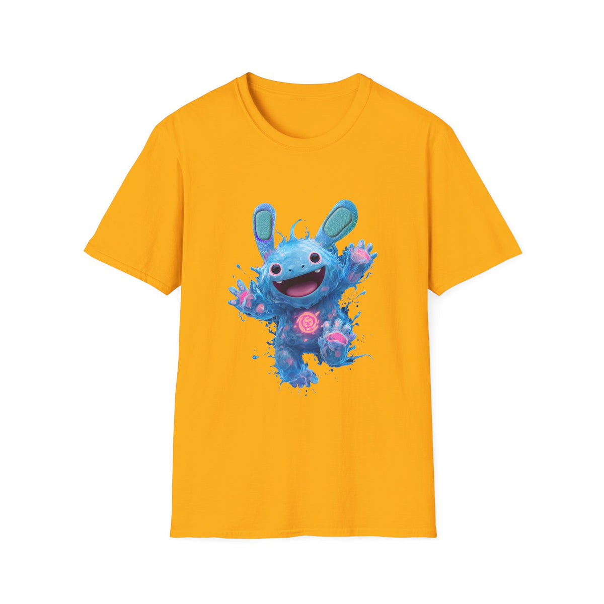 😇 Happy Creature T-Shirt | Cute Funny Monster Tee, Unisex, Colors ⚫🔵🔴🟠🟡⚪