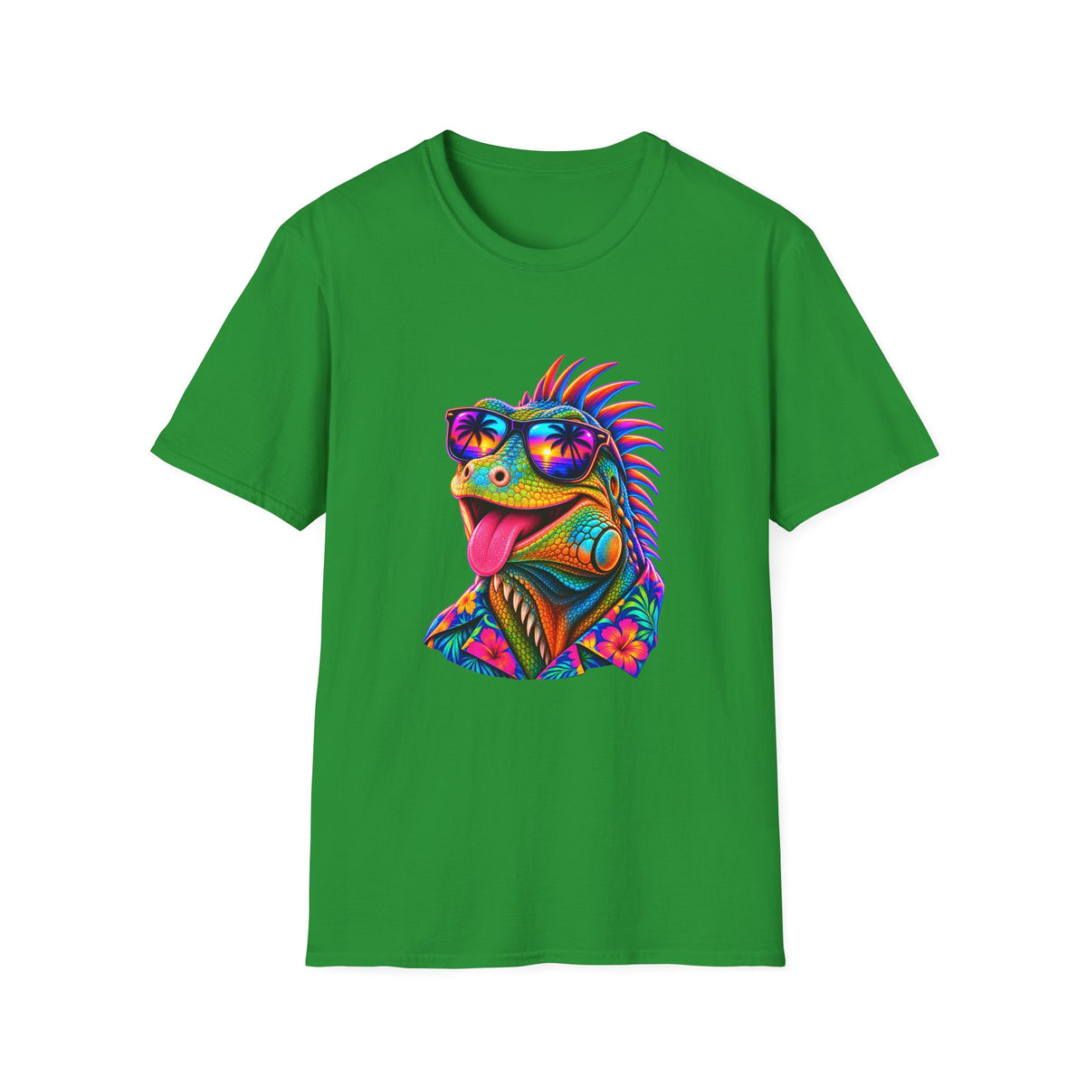 🦎 Tropical Lizard T-Shirt, Unisex, Colors ⚫🔵🔴🟢🟠🟡⚪