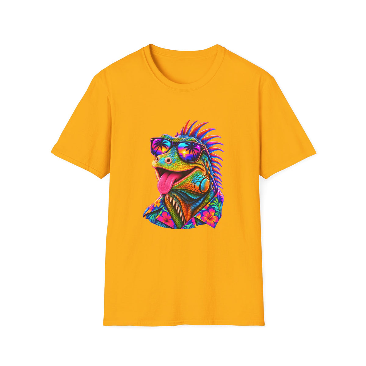 🦎 Tropical Lizard T-Shirt, Unisex, Colors ⚫🔵🔴🟢🟠🟡⚪