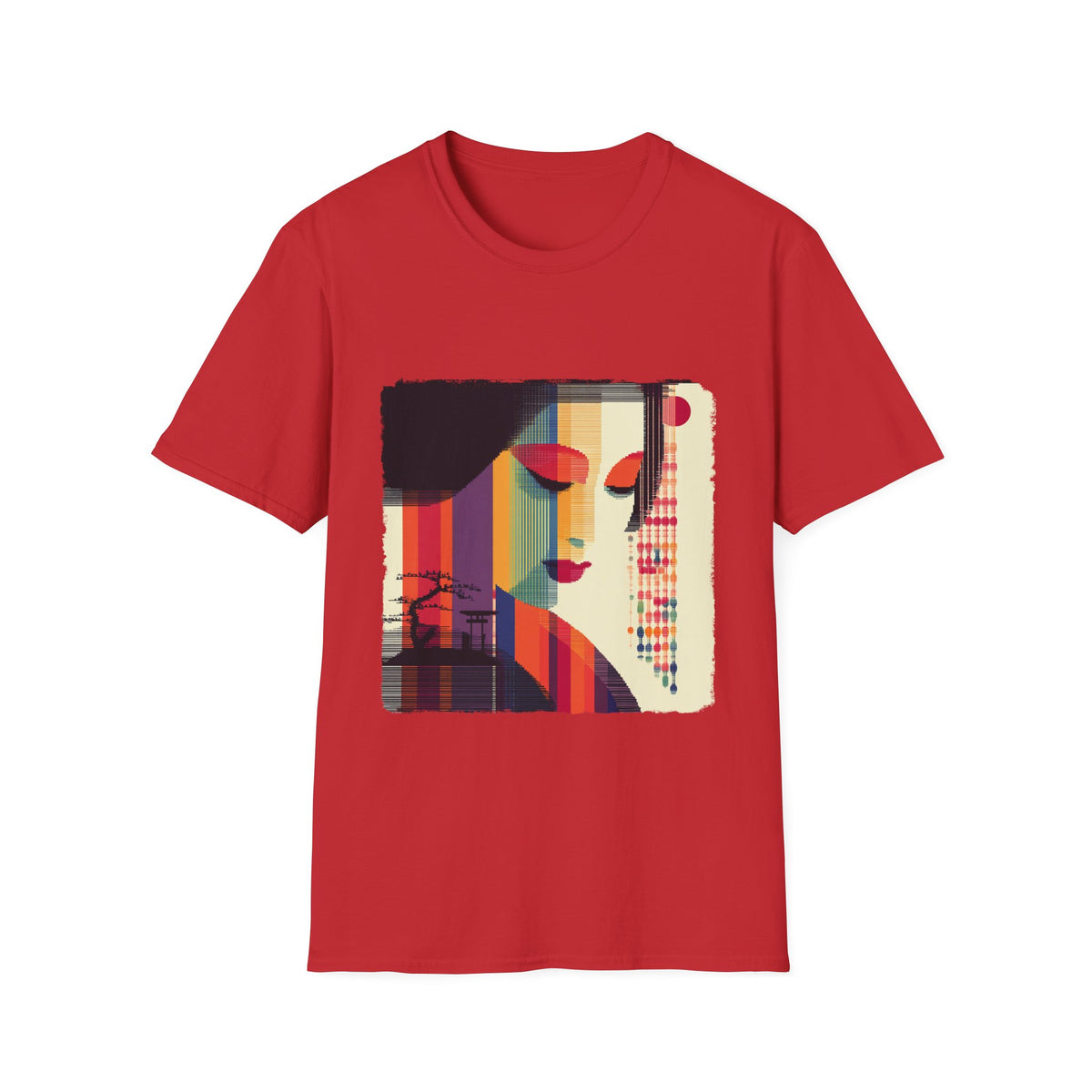 🎎 Traditional Japanese Art T-Shirt | Elegant Kyoto-Inspired Graphic Tee, Unisex, Colors ⚫🔵🔴🟡⚪