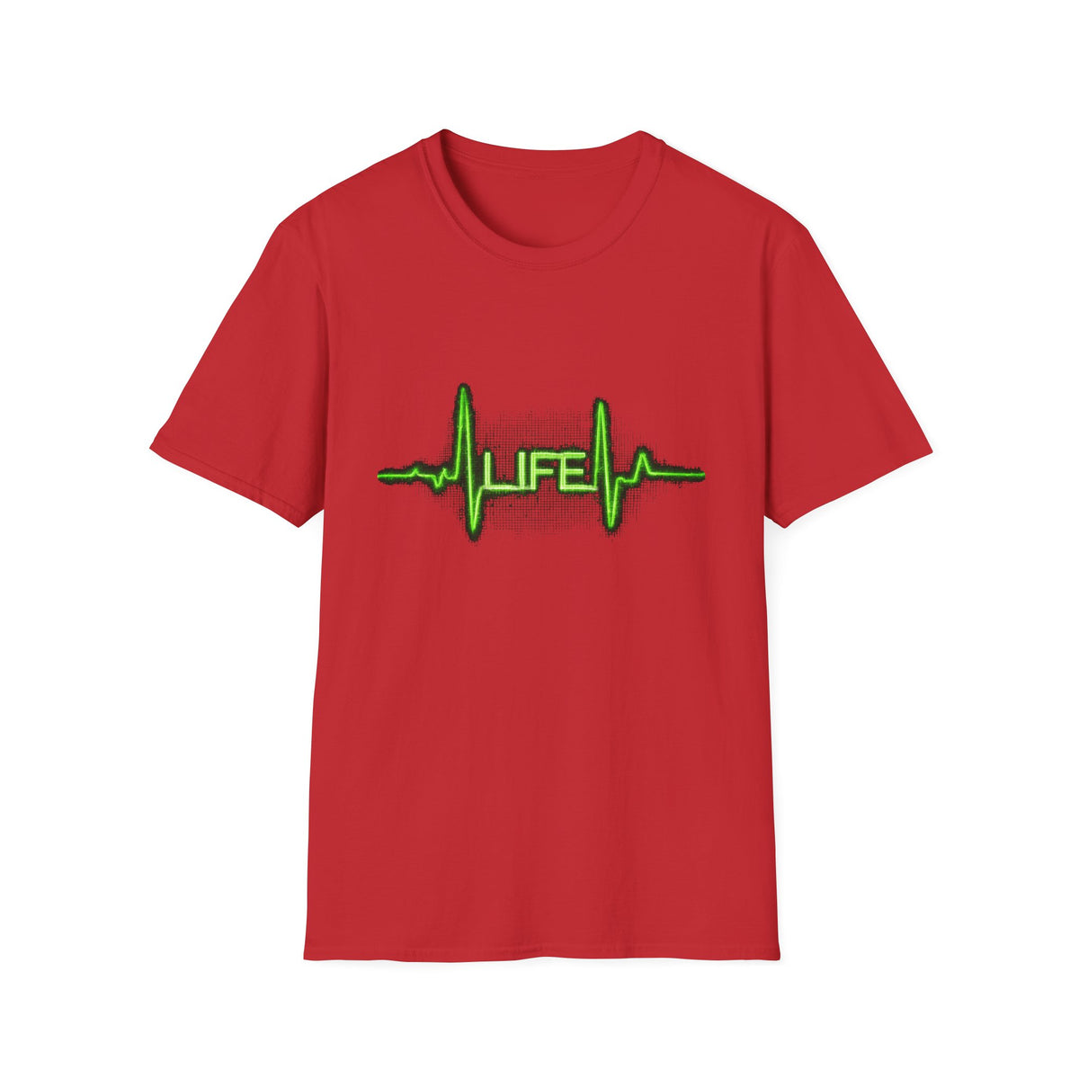 🩺 Life's Pulse T-Shirt – Minimalist ECG Line Graphic Tee, Unisex, Colors ⚫🔵🔴🟡⚪