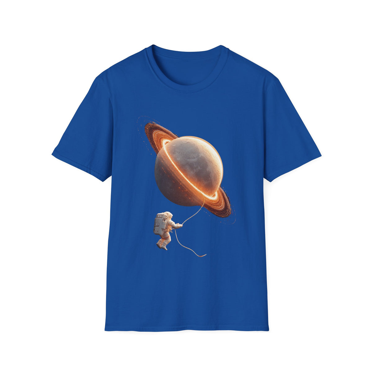 🪐 Grasping Saturn T-Shirt, Unisex, Colors ⚫🔵🔴🟠🟡⚪