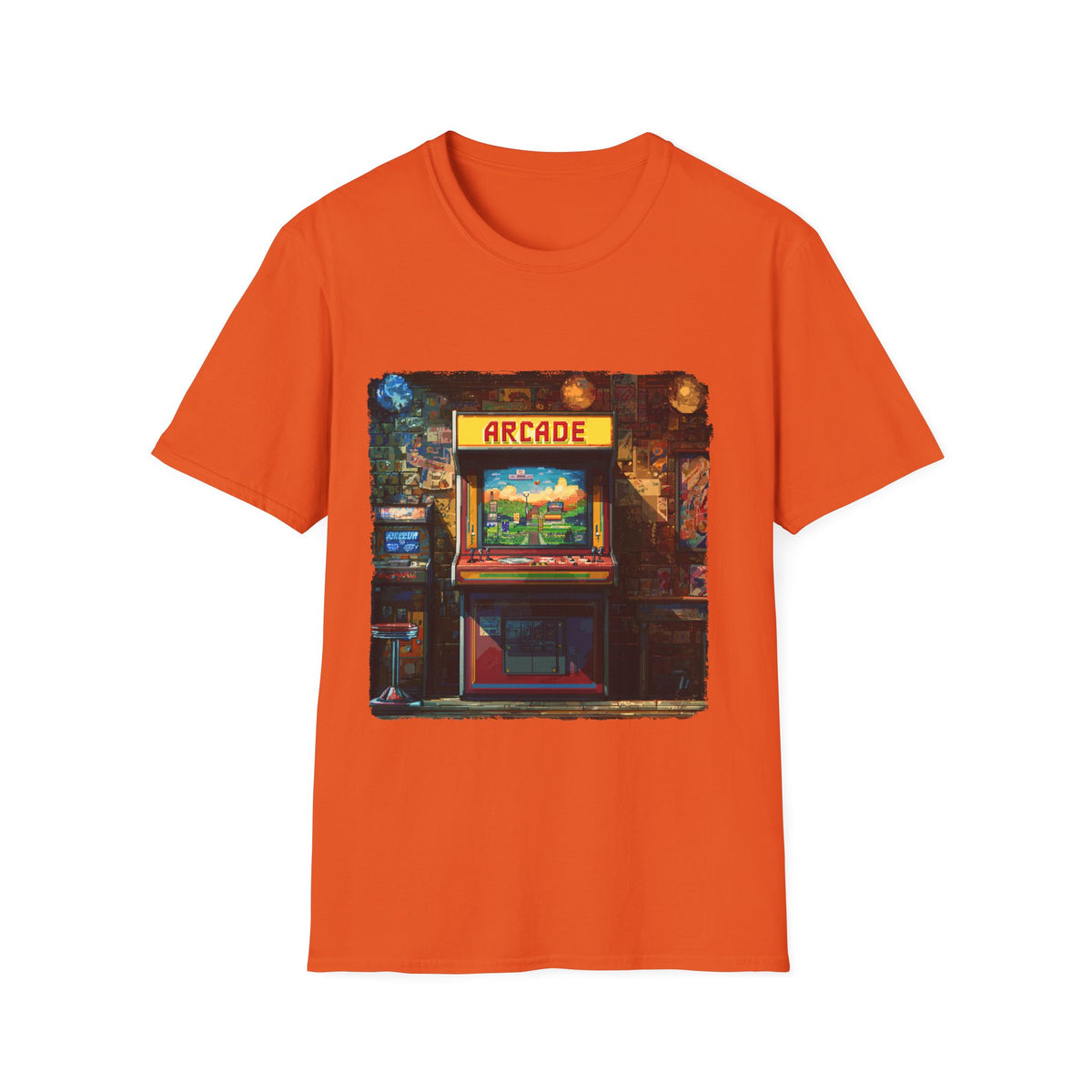 👾 Retro Arcade Gamer T-Shirt – Classic Gaming Vibes & 80s Nostalgia, Unisex, Colors ⚫🔵🔴🟠🟡⚪