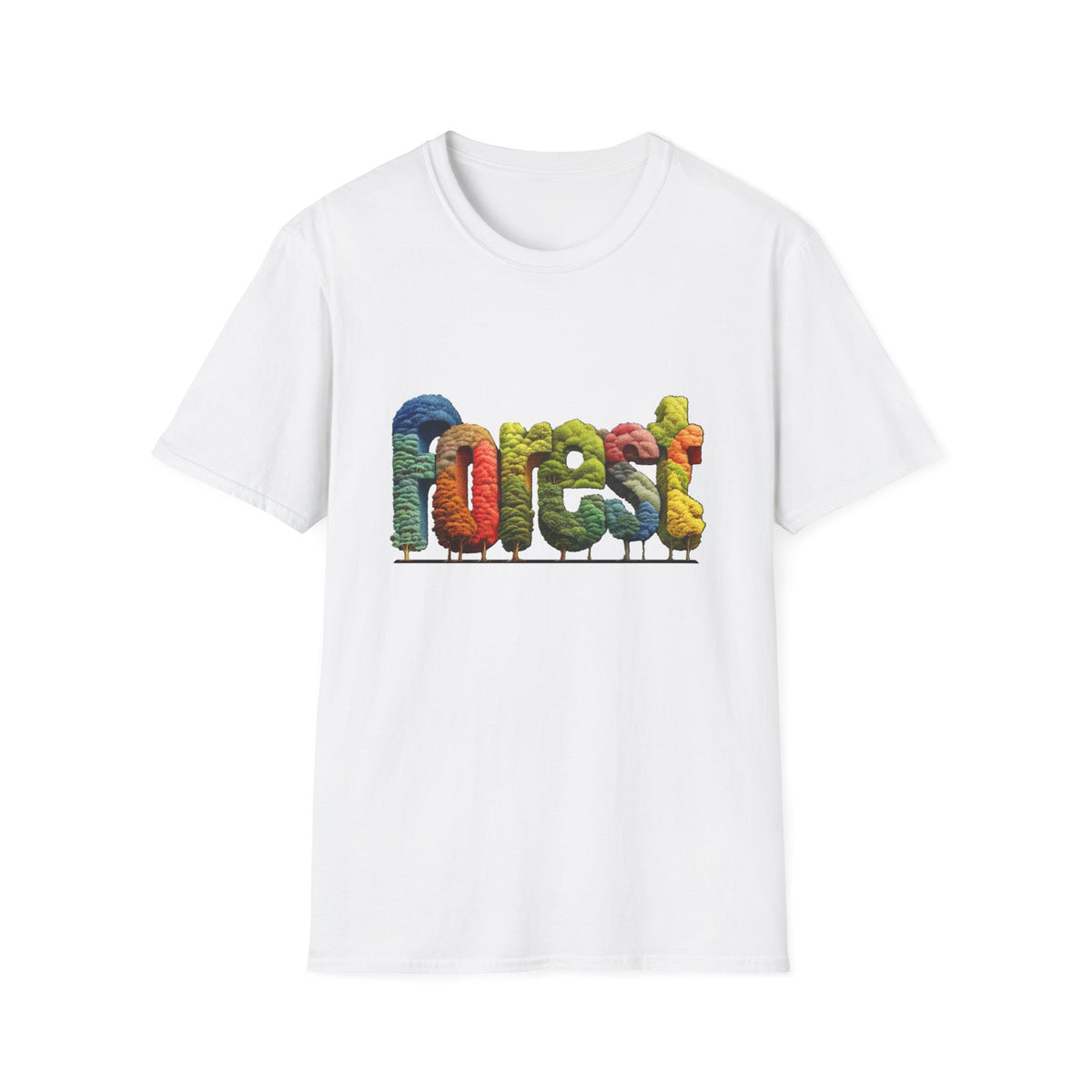 🌲 Forest T-Shirt | Nature Lover Hiking Outdoor Graphic Tee, Unisex, Colors ⚫🔵🔴🟡⚪