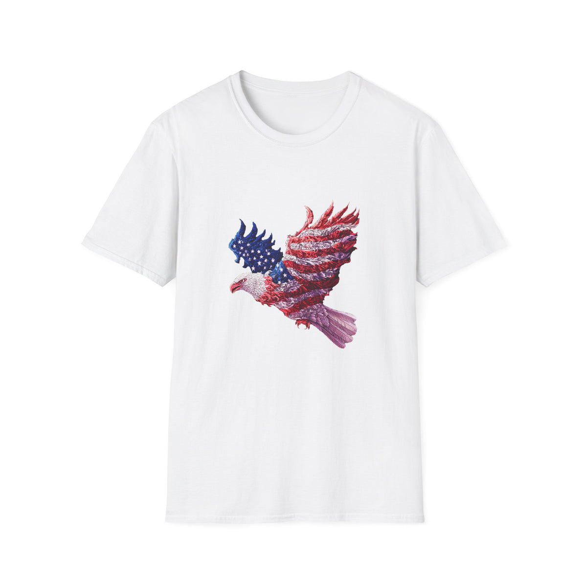 🦅 Patriot Eagle T-Shirt | USA Freedom Shirt, Unisex, Colors ⚫🔵🔴🟡⚪
