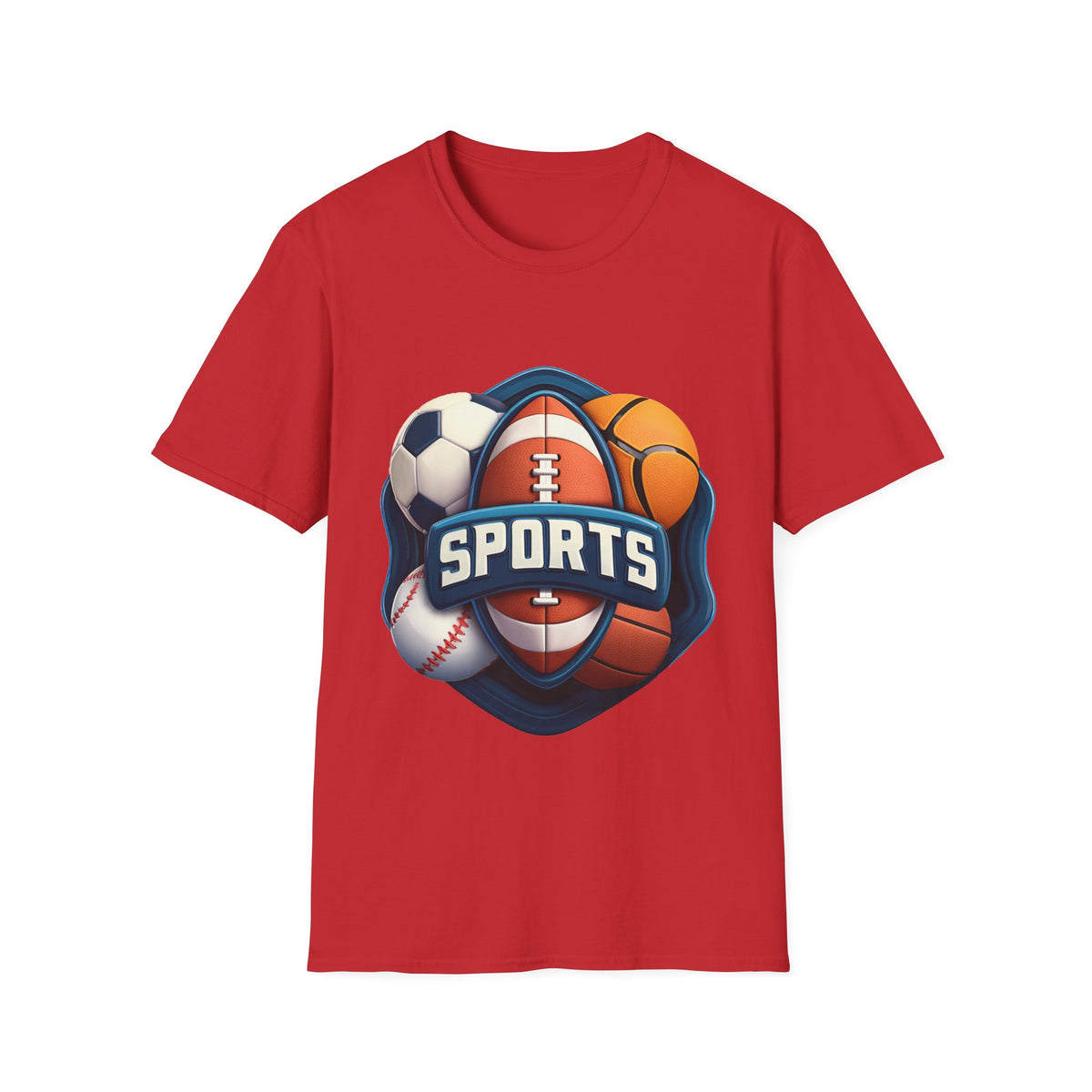 🏈 Performance Sports T-Shirt – Athletic Fit Training, Unisex, Colors ⚫🔵🔴🟠🟡⚪