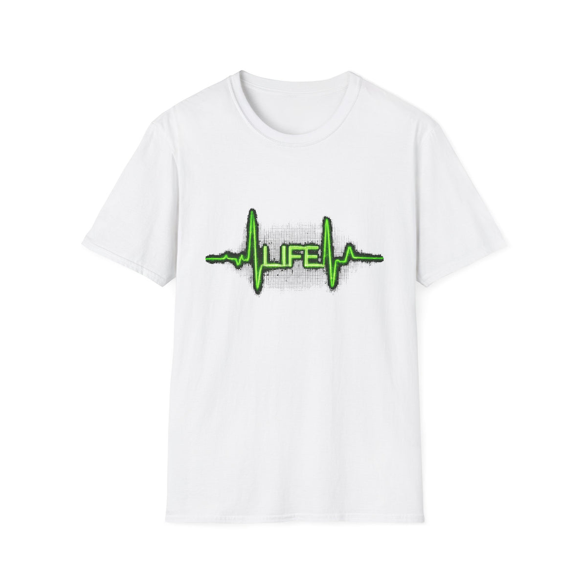🩺 Life's Pulse T-Shirt – Minimalist ECG Line Graphic Tee, Unisex, Colors ⚫🔵🔴🟡⚪