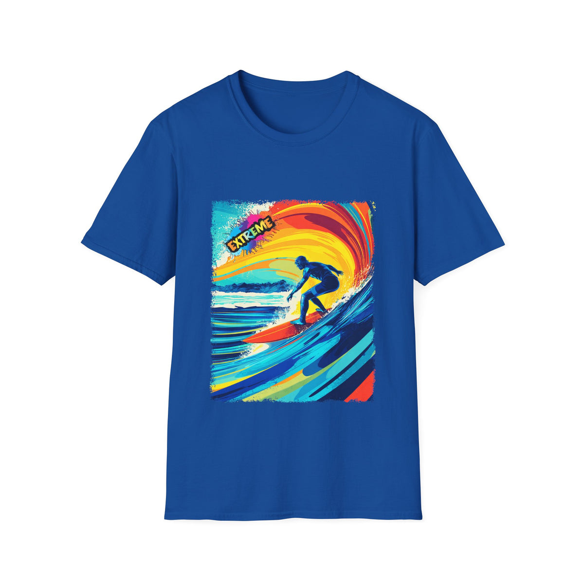 🏄  Surf Extreme Style – Ride the Wave, Sports T-Shirt, Unisex, Colors ⚫🔵🔴🟡⚪