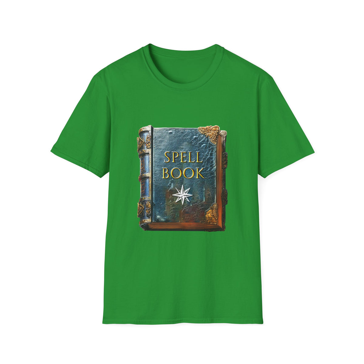 🔮 Mystical Spell Book T-Shirt – Vintage Magic Grimoire Graphic Tee, Unisex, Colors ⚫🔵🔴🟢🟠🟡⚪