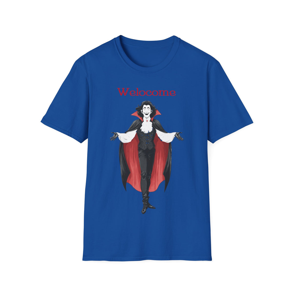 👹 Dracula Gothic T-Shirt – Dark Vampire Graphic T-Shirt, Unisex, Colors ⚫🔵🟢🟠🟡⚪